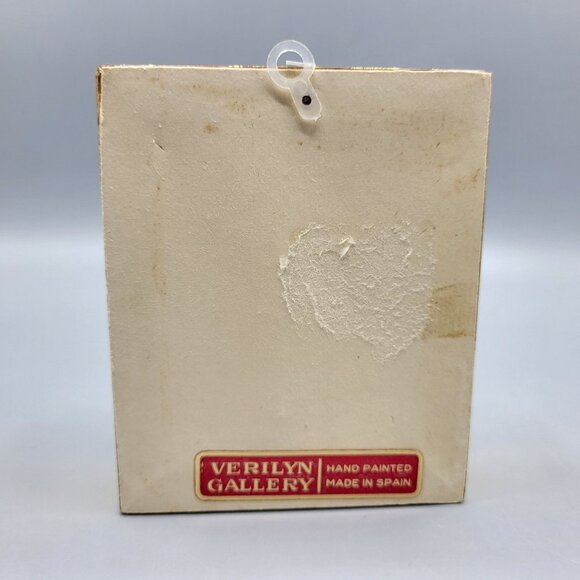 Verilyn Gallery Spain Signed Art Hand Painted Butterfly Flowers Gold Frame 3x4 - Picture 7 of 13